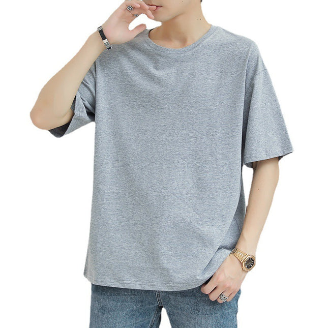 Men's Solid Color Short-sleeved T-shirt