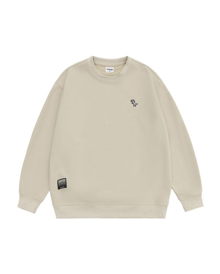 Casual Loose Men's Simple Solid Color Round Neck Sweater