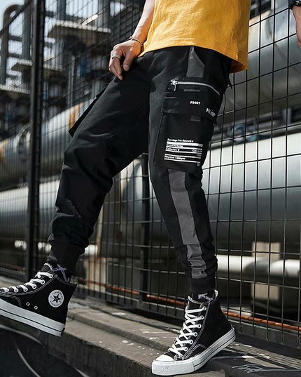 Men's Multi-Pocket Trousers With Feet, Casual Trousers, Overalls