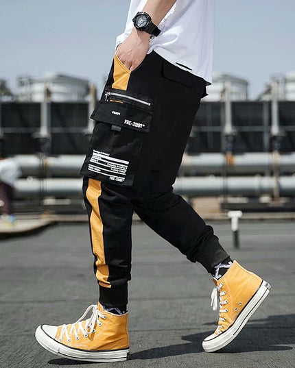 Men's Multi-Pocket Trousers With Feet, Casual Trousers, Overalls