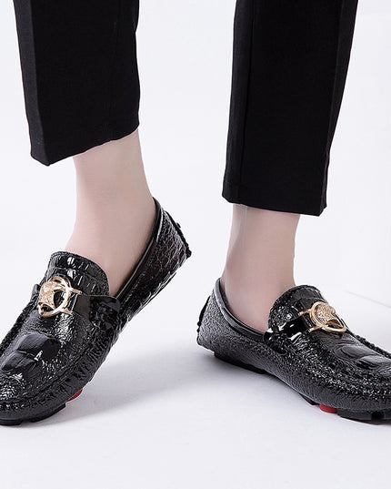 Plus Size Peas Shoes Men Plus Velvet Casual Lazy Shoes Trendy Warm Large Cotton Shoes