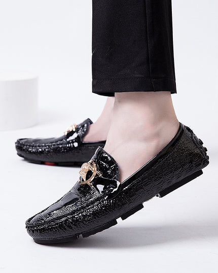 Plus Size Peas Shoes Men Plus Velvet Casual Lazy Shoes Trendy Warm Large Cotton Shoes