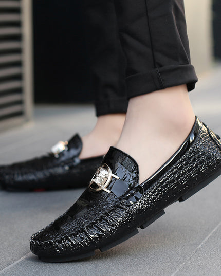 Plus Size Peas Shoes Men Plus Velvet Casual Lazy Shoes Trendy Warm Large Cotton Shoes
