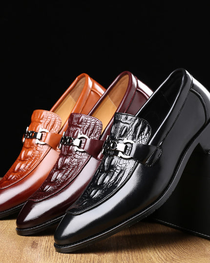 Casual Leather Shoes British Fashion Pointed Toe Men's Leather Shoes