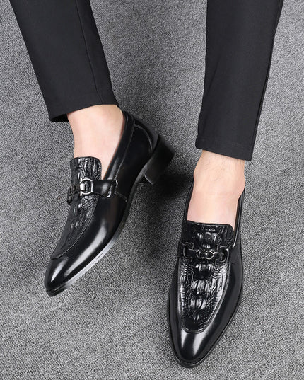 Casual Leather Shoes British Fashion Pointed Toe Men's Leather Shoes