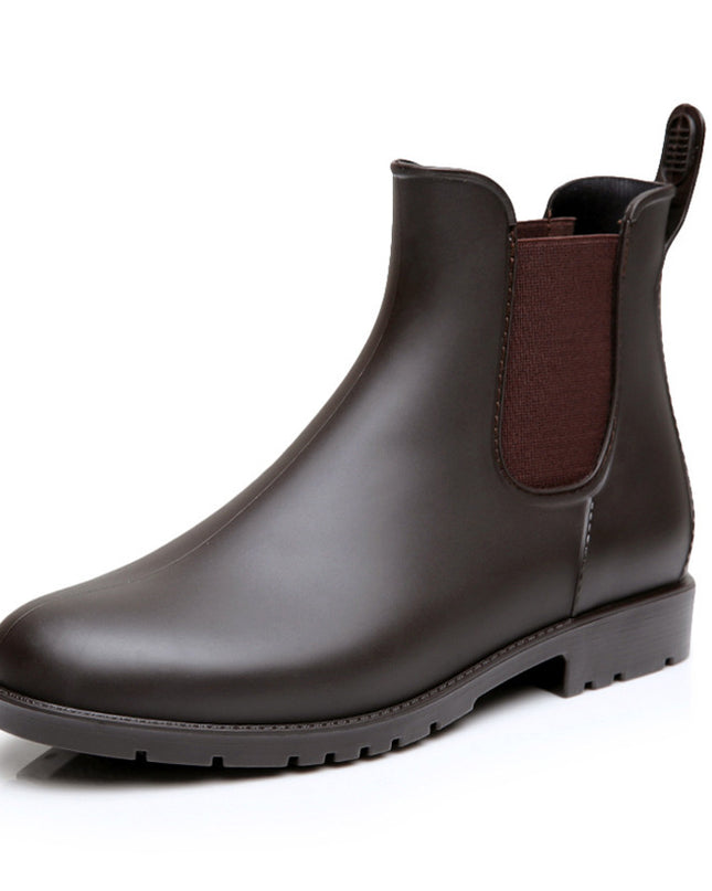 Low-top Men's Rain Boots Fashion Waterproof Low-top Rain Boots Chelsea Water Shoes