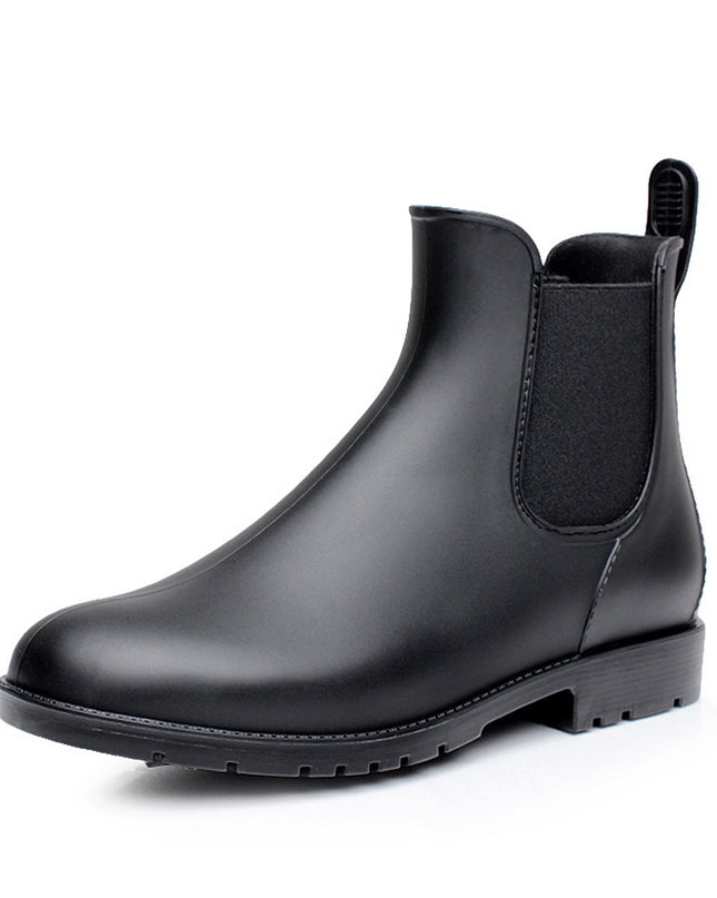 Low-top Men's Rain Boots Fashion Waterproof Low-top Rain Boots Chelsea Water Shoes