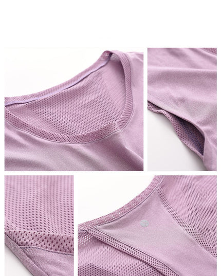 Round Neck Quick-drying T-shirt Loose And Thin Solid Color Short Sleeves
