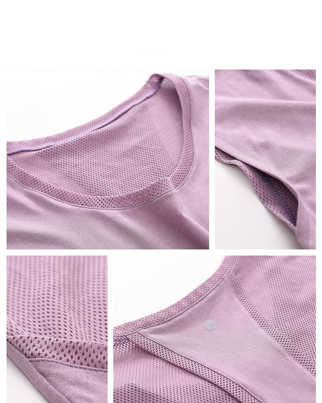 Round Neck Quick-drying T-shirt Loose And Thin Solid Color Short Sleeves