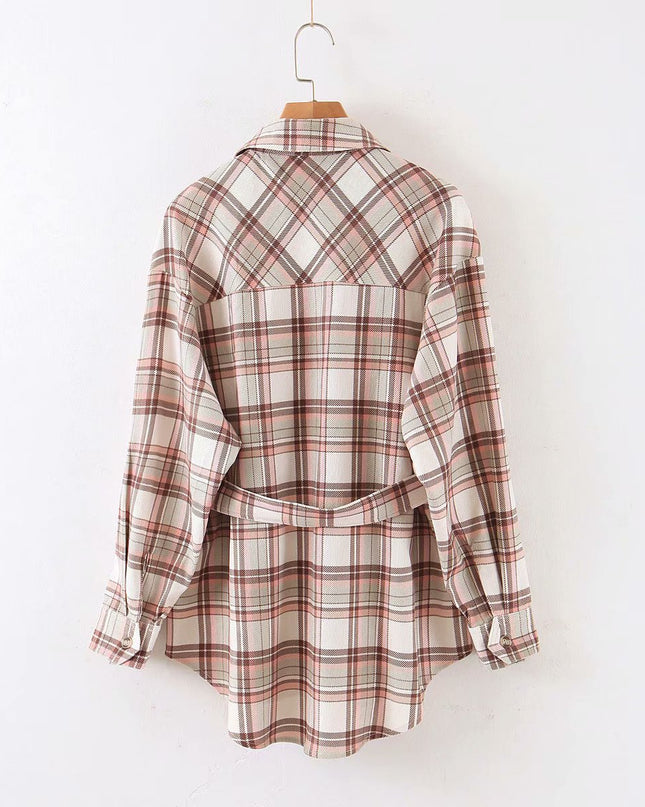 Lapel Single-Breasted Double-Pocket Padded Shirt