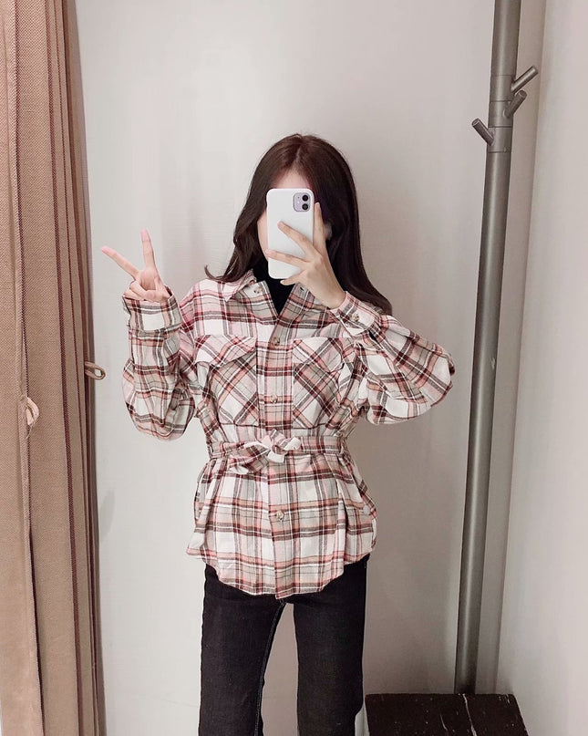 Lapel Single-Breasted Double-Pocket Padded Shirt