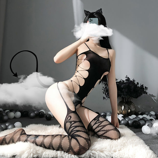 Sexy Fun Perspective Sling Open Stockings