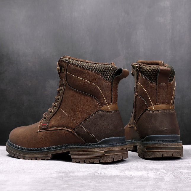 Personality Korean Male High-Top Tooling Boots Outdoor Shoes