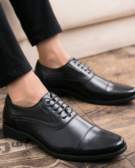 Retro Oxford Shoes Pointed Toe Korean Business Dress Shoes