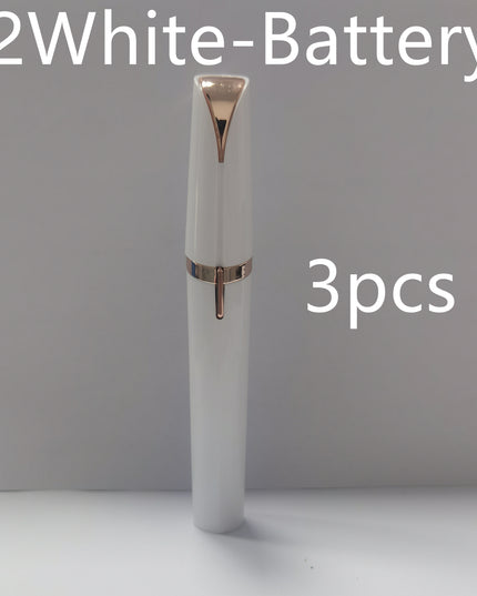 Mini Electric Eyebrow Trimmer Lipstick Brows Pen Hair Remover Painless Razor Epilator with LED Light