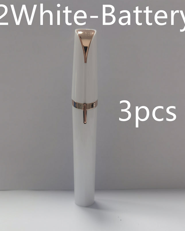 Mini Electric Eyebrow Trimmer Lipstick Brows Pen Hair Remover Painless Razor Epilator with LED Light