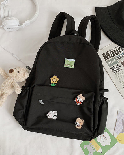 Bear Doll Backpack Fashion All-Match Canvas