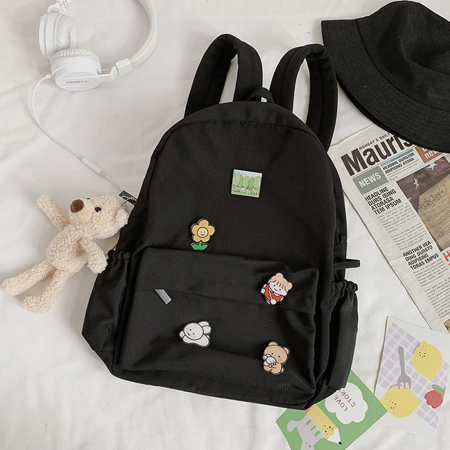 Bear Doll Backpack Fashion All-Match Canvas