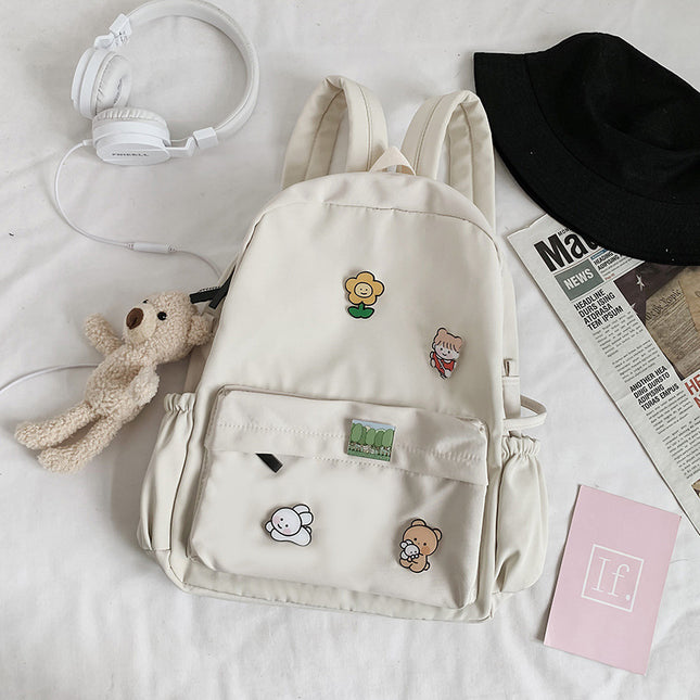 Bear Doll Backpack Fashion All-Match Canvas