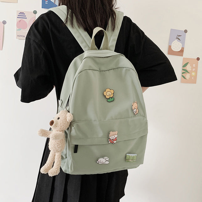 Bear Doll Backpack Fashion All-Match Canvas