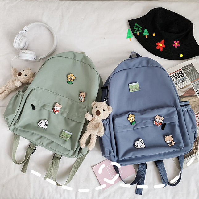 Bear Doll Backpack Fashion All-Match Canvas