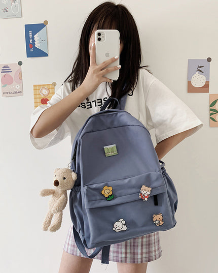 Bear Doll Backpack Fashion All-Match Canvas