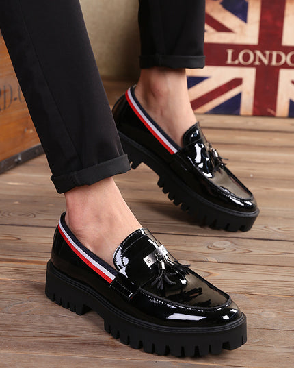 Spring new British style casual men's leather shoes