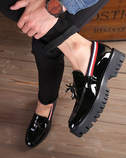 Spring new British style casual men's leather shoes