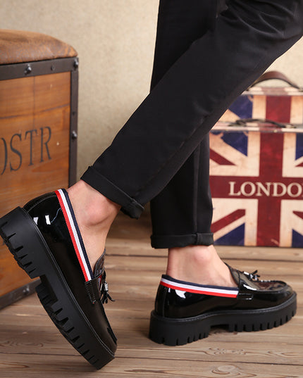 Spring new British style casual men's leather shoes