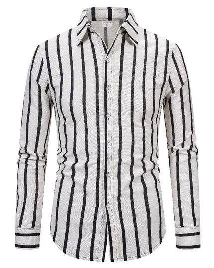 Men's Long Sleeve Striped Shirt