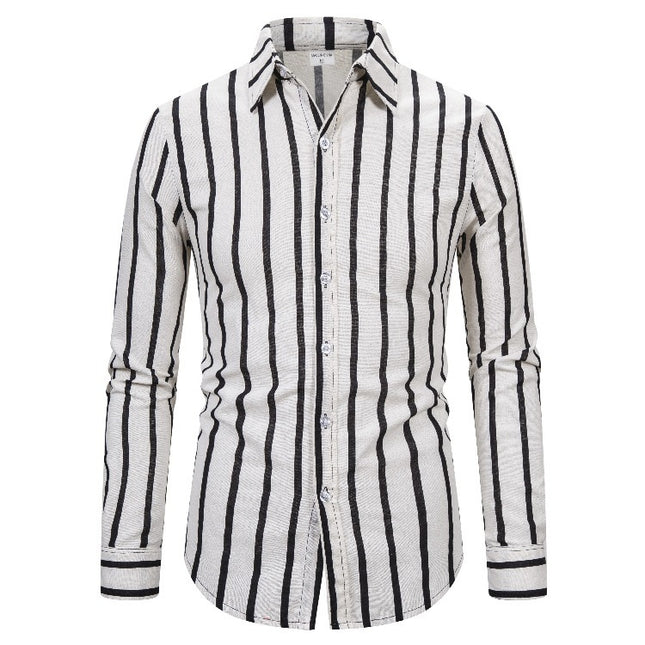 Men's Long Sleeve Striped Shirt
