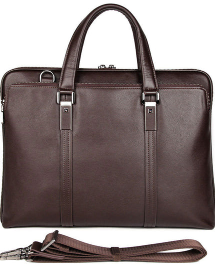Gentleman Style First-Layer Cowhide Leather Business Bag for Men | Premium Handbag & Briefcase