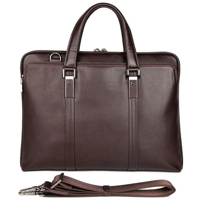 Gentleman Style First-Layer Cowhide Leather Business Bag for Men | Premium Handbag & Briefcase