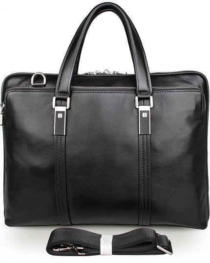 Gentleman Style First-Layer Cowhide Leather Business Bag for Men | Premium Handbag & Briefcase