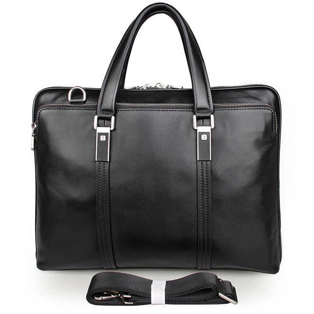 Gentleman Style First-Layer Cowhide Leather Business Bag for Men | Premium Handbag & Briefcase
