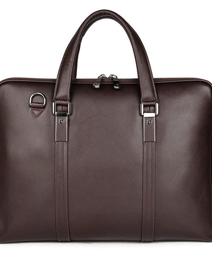 Gentleman Style First-Layer Cowhide Leather Business Bag for Men | Premium Handbag & Briefcase