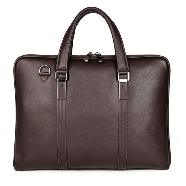 Gentleman Style First-Layer Cowhide Leather Business Bag for Men | Premium Handbag & Briefcase