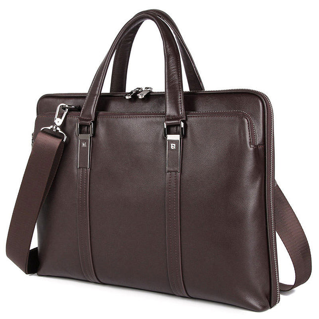 Gentleman Style First-Layer Cowhide Leather Business Bag for Men | Premium Handbag & Briefcase