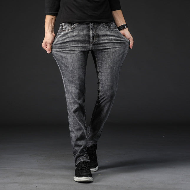 Fashion Men's Slim Straight-leg Jeans