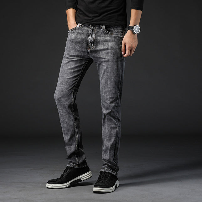 Fashion Men's Slim Straight-leg Jeans