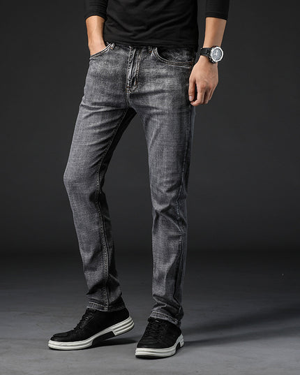 Fashion Men's Slim Straight-leg Jeans