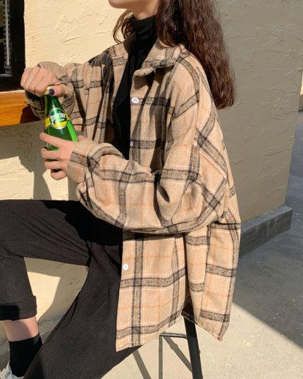 Women's Brushed Plaid Shirt