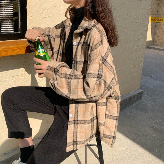 Women's Brushed Plaid Shirt