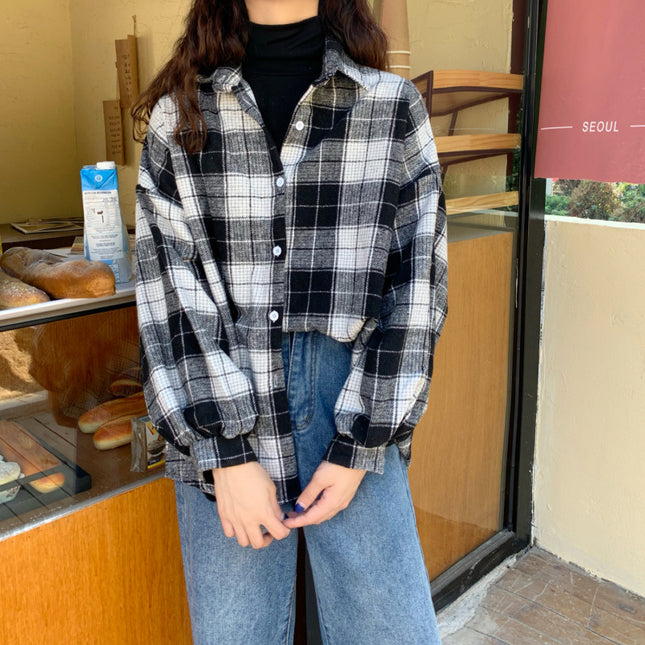 Women's Brushed Plaid Shirt