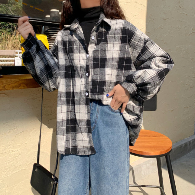 Women's Brushed Plaid Shirt