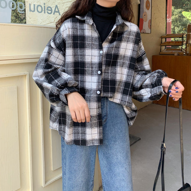 Women's Brushed Plaid Shirt