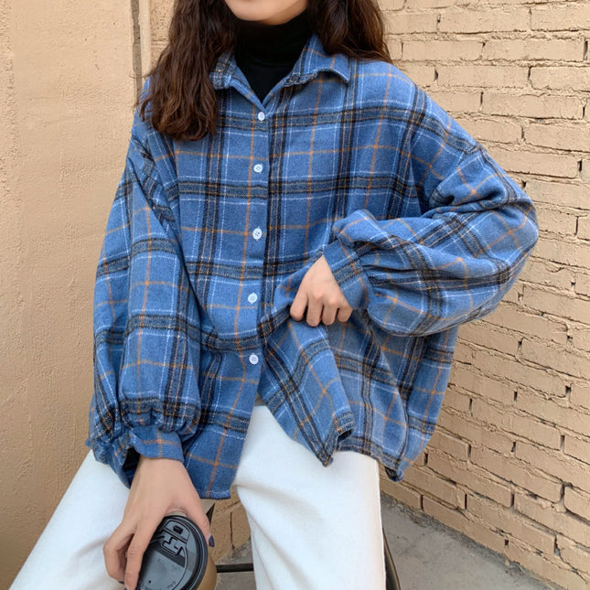 Women's Brushed Plaid Shirt