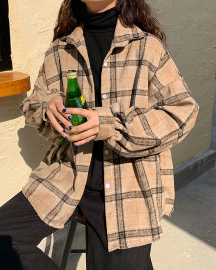 Women's Brushed Plaid Shirt