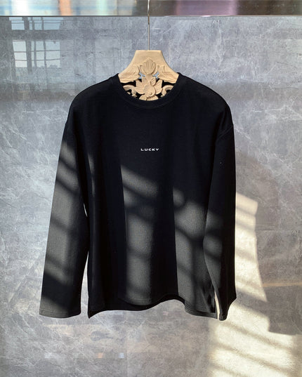New Round Neck Long-Sleeved T-Shirt Men's Korean Version Of The Trend Ins Net Red Hong Kong Style Bottoming Shirt All-Match Thin