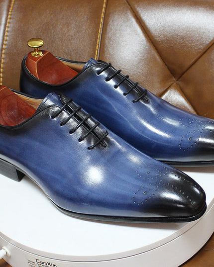 Dropshipping Oxford Shoes Men's Leather New Men's Shoes Cowhide Handmade Business Suits Classic Men's Shoes Multicolor